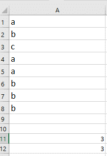 unieke gegevens tellen excel